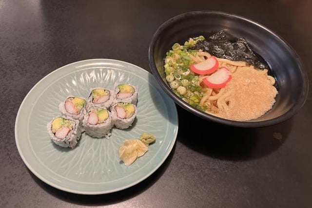 Sushi Roll & Tanuki Udon.